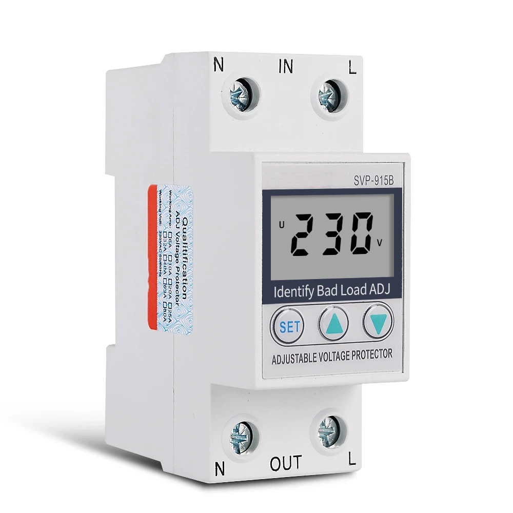 SVP 915 LCD Adjustable Undervoltage Current Limiting Protector with Malignant Load Recognition