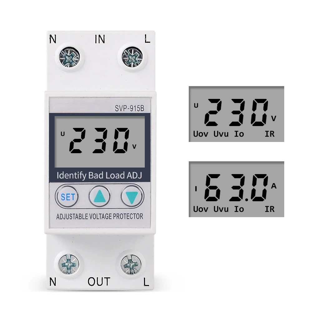 SVP 915 LCD Adjustable Undervoltage Current Limiting Protector with Malignant Load Recognition