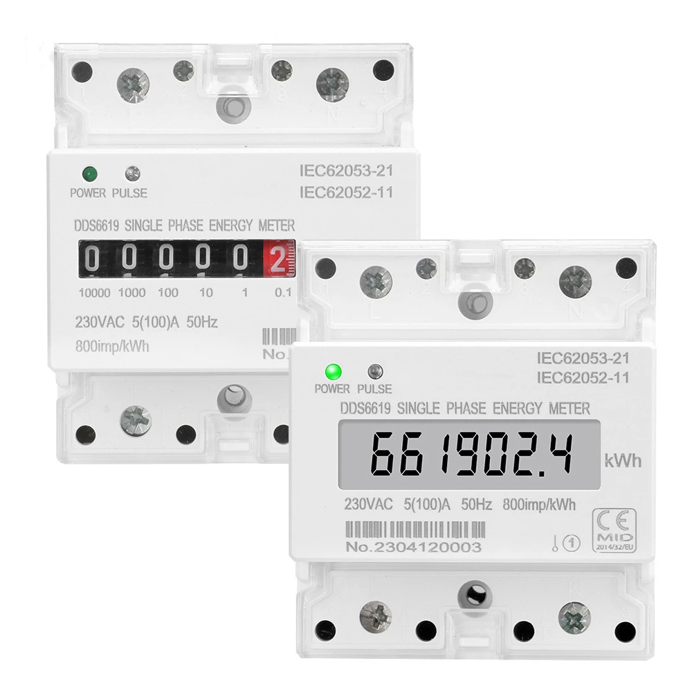 DDS6619 4P Counter-LCD Energy Meter